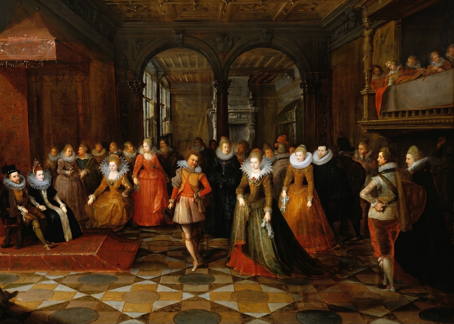 Historische Darstellung Tanz