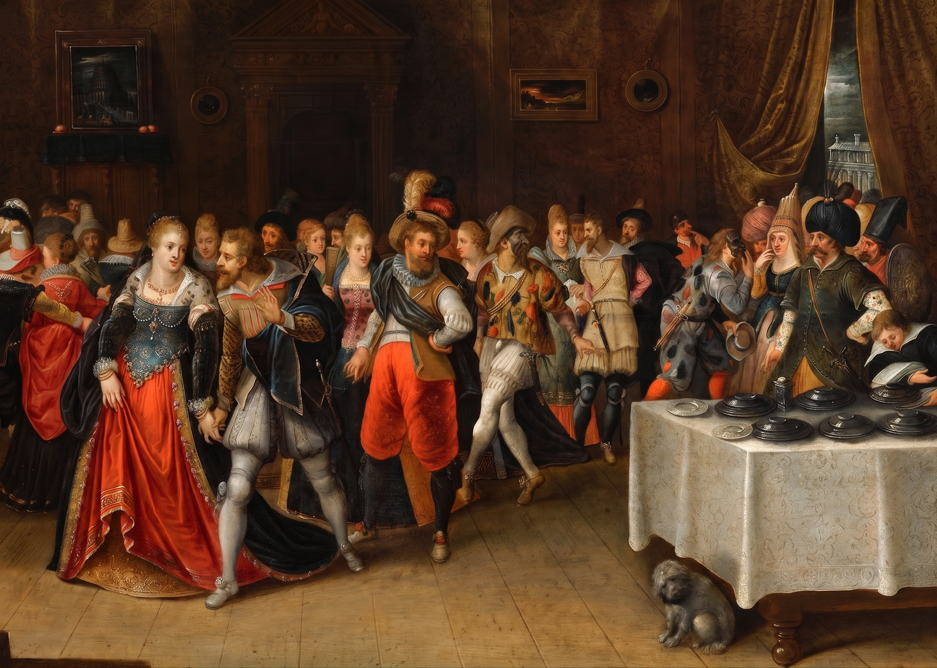 Historische Darstellung Tanz