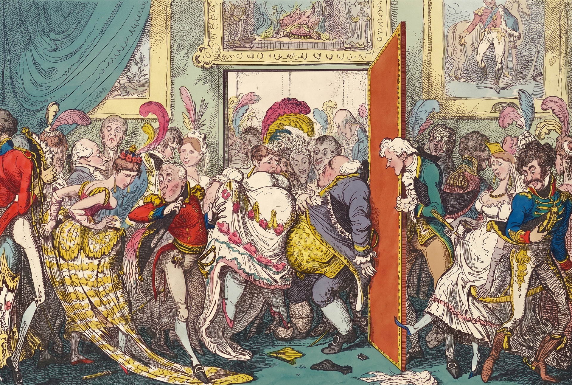 Caricature historique du Bal de la Saint-Sylvestre